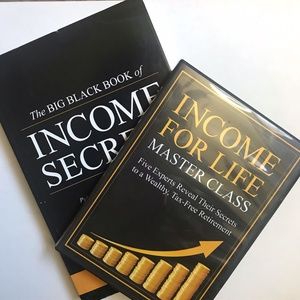“Income Secrets" & "Income for Life" Set. 1 Book 4 DVD's  NWT.